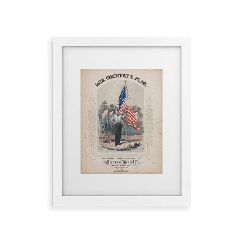 DENY Designs Our Country s Flag Framed Art Print