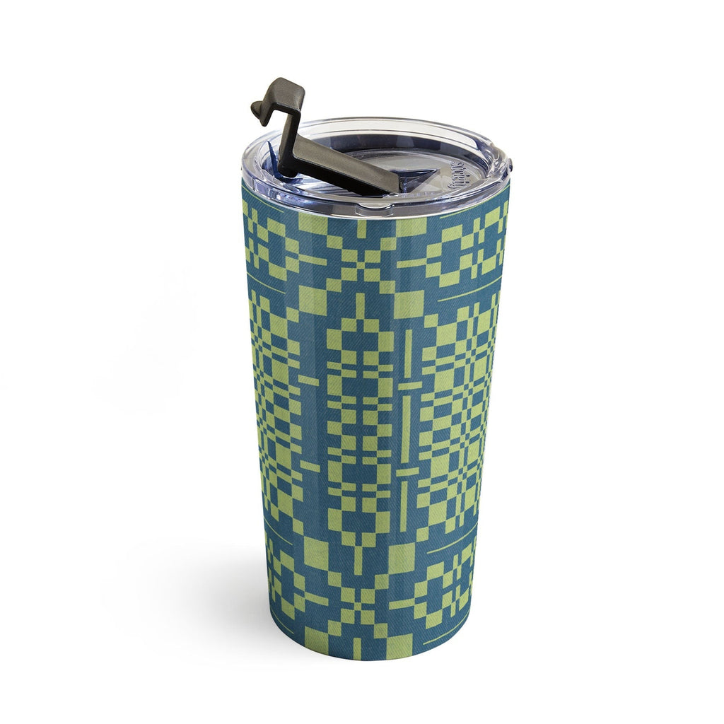 Marta Barragan Camarasa Nostalgic Grid Design Travel Mug