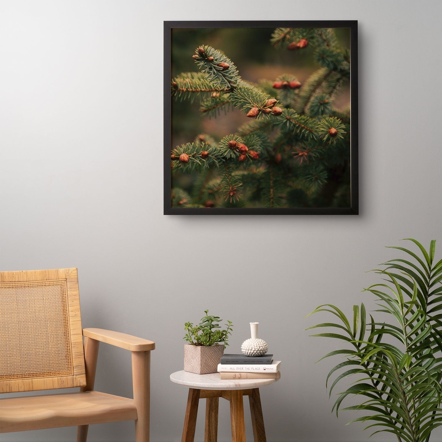 Hannah Kemp Spruce Tips Framed Wall Art