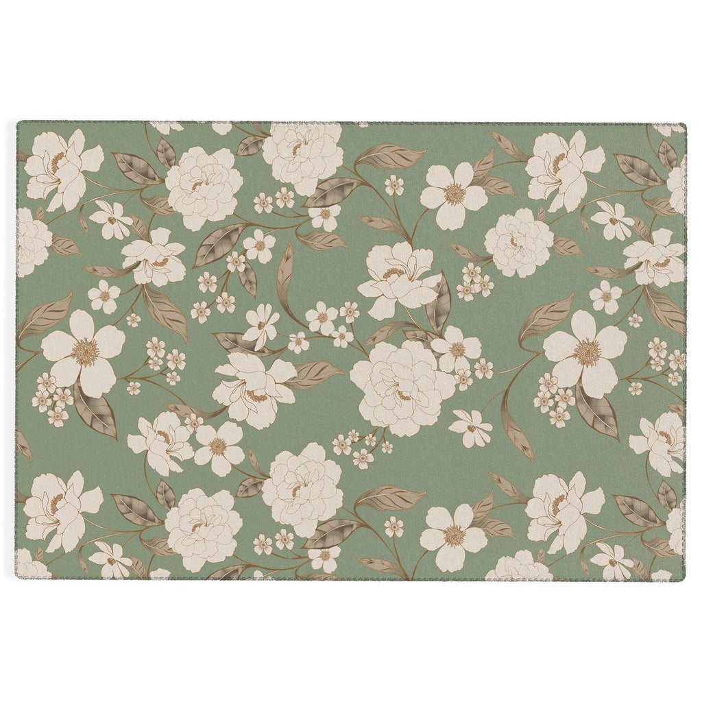 Gabriela Fuente Olive Floral Roberta Outdoor Rug