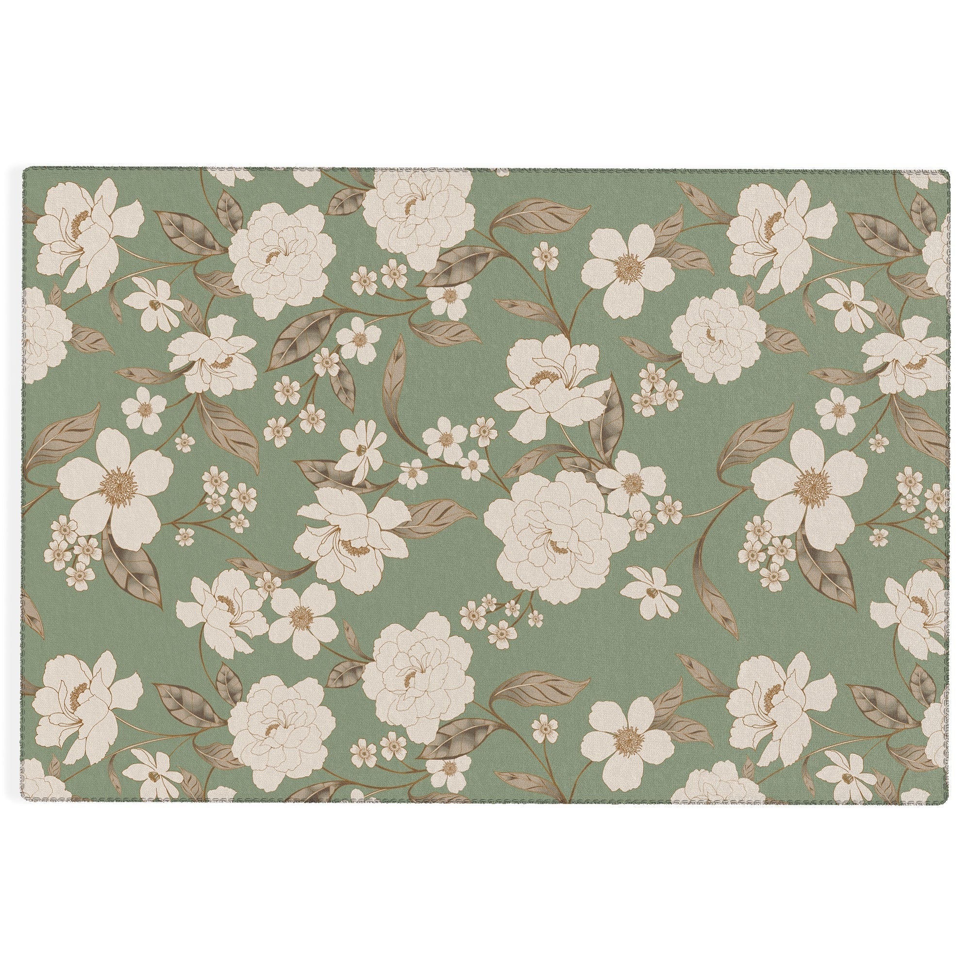Gabriela Fuente Olive Floral Roberta Outdoor Rug