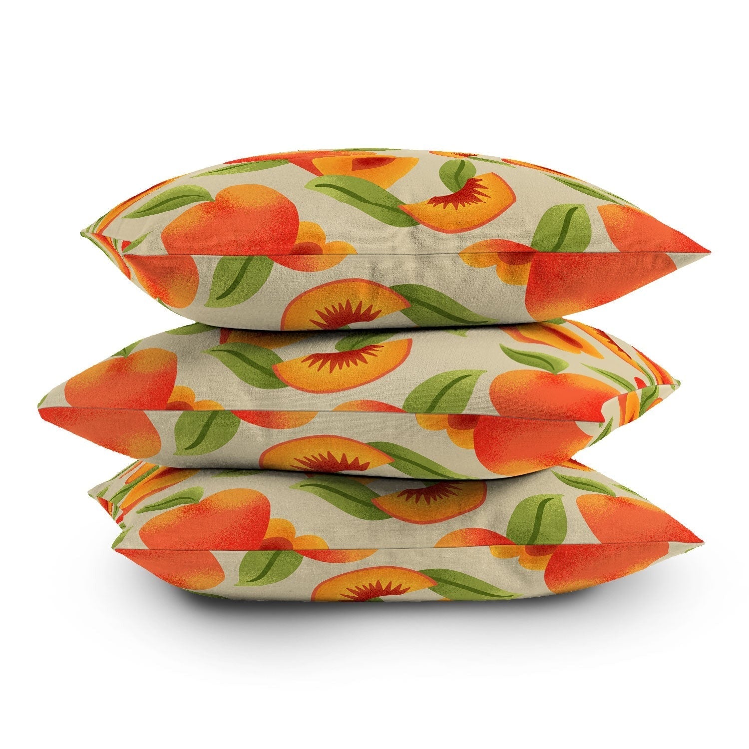Jessica Molina Peach Pattern Outdoor Throw Pillow