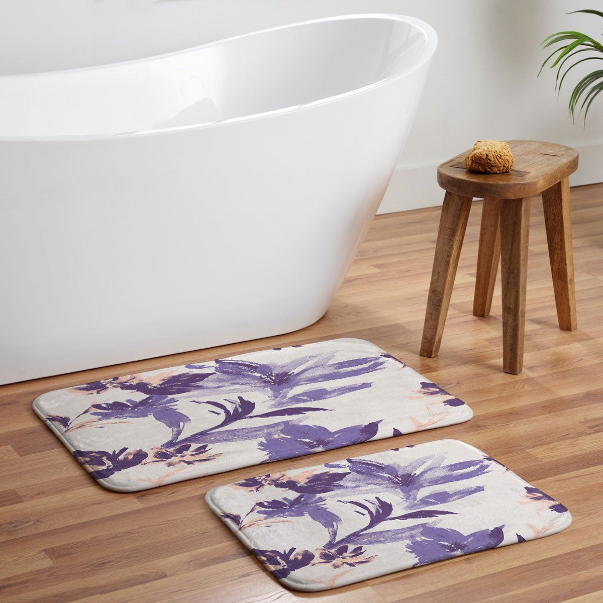 Gabriela Fuente Emma Classic Floral Memory Foam Bath Mat