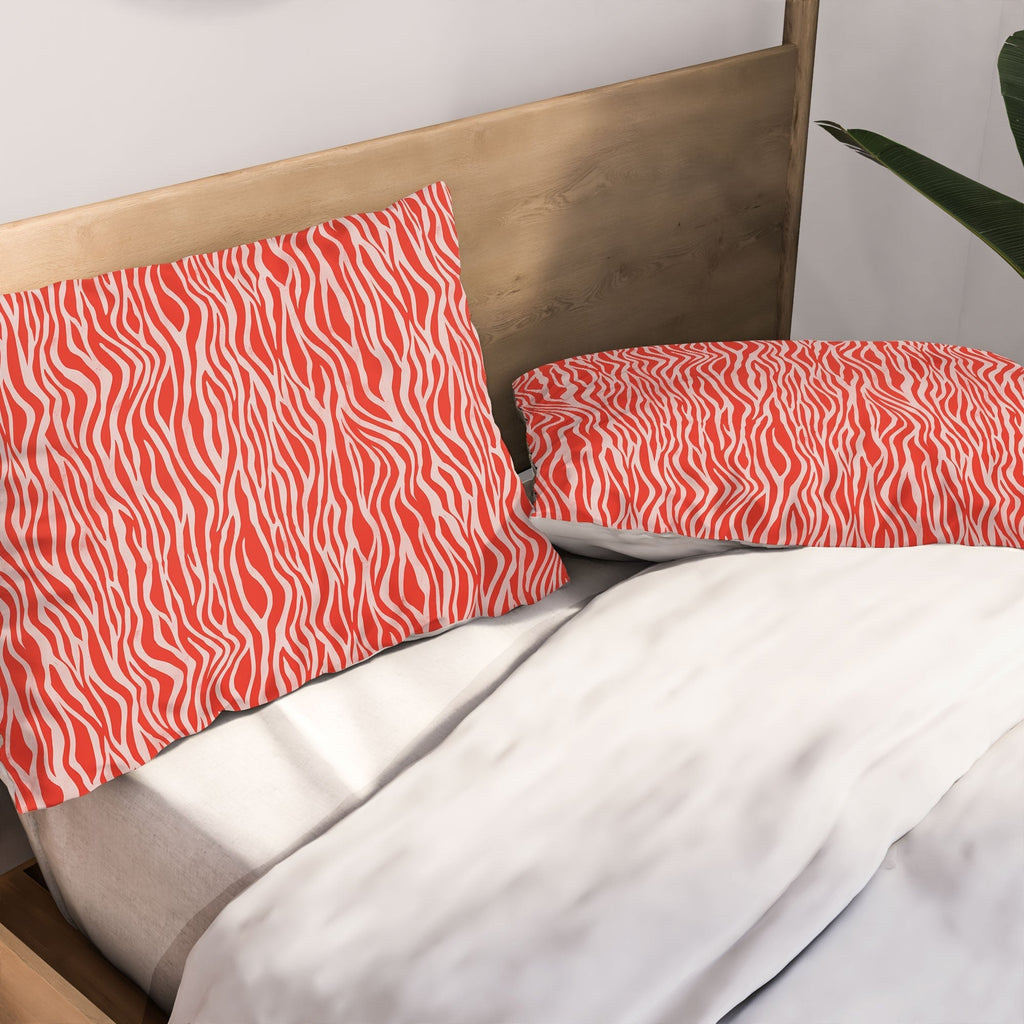 Avenie BR Red Zebra Stripe Pillow Shams