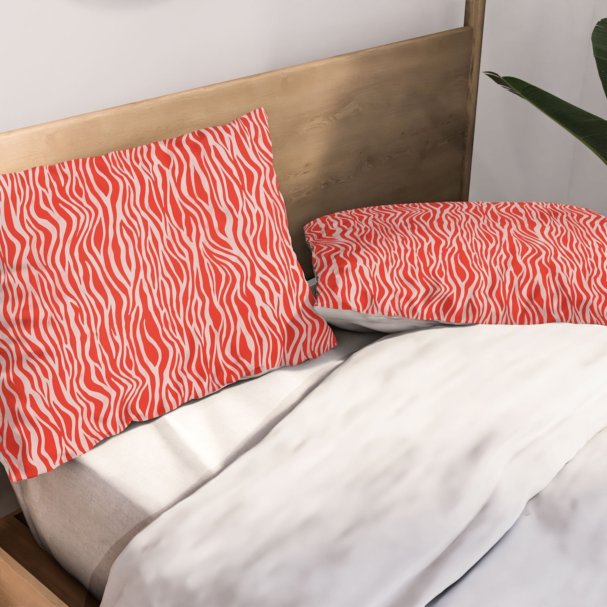Avenie BR Red Zebra Stripe Pillow Shams