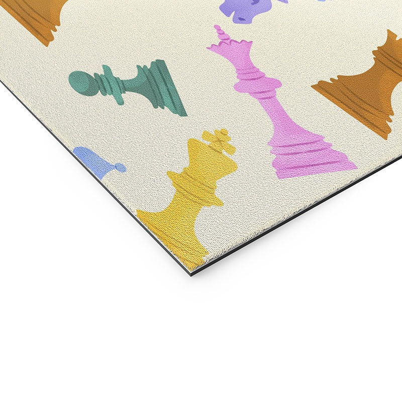 Design by Spark Chess Game Pieces Welcome Mat