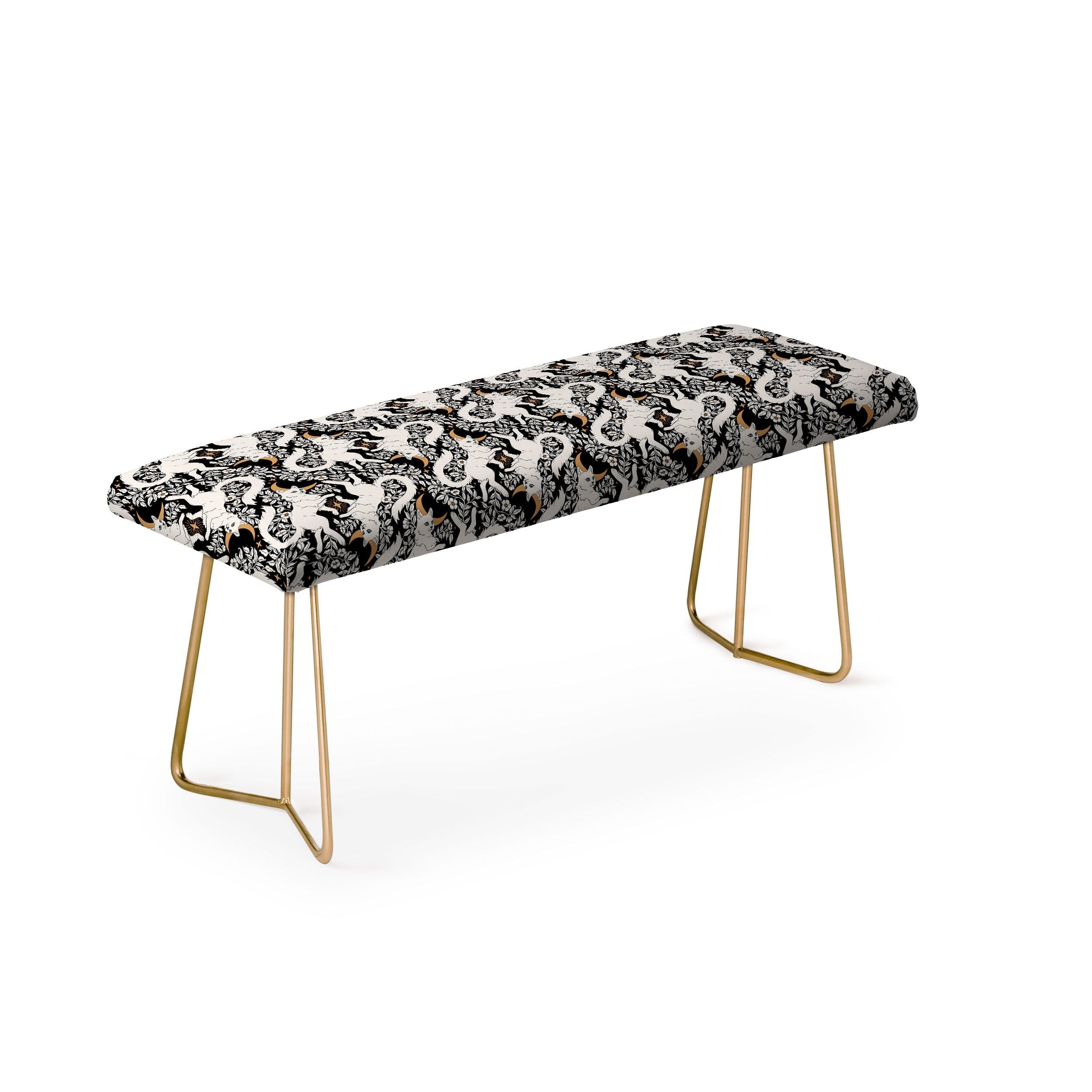 Avenie Celestial Cats Gold Bench