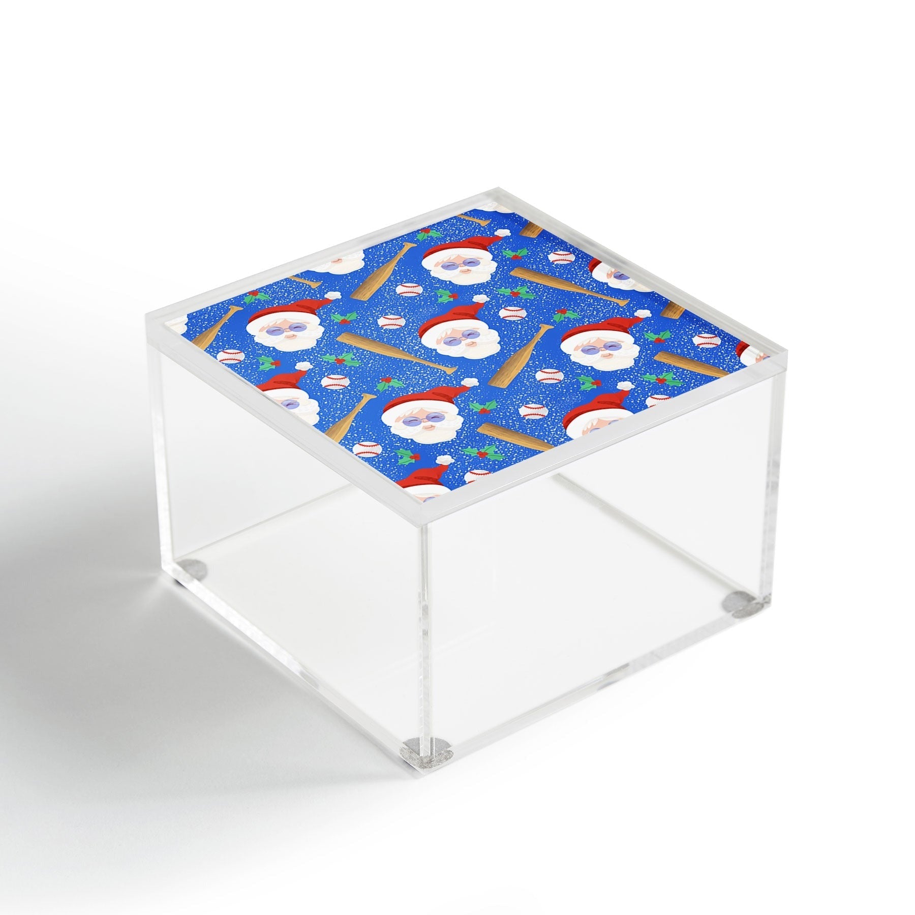 Design by Spark Sporty Baseball Santa Acrylic Box