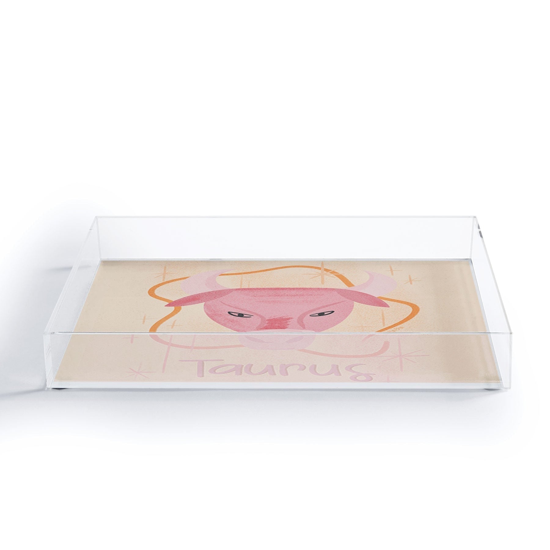 Little Om Zodiac Sign Taurus Acrylic Tray