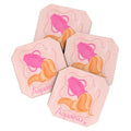Little Om Zodiac Sign Aquarius Coaster Set