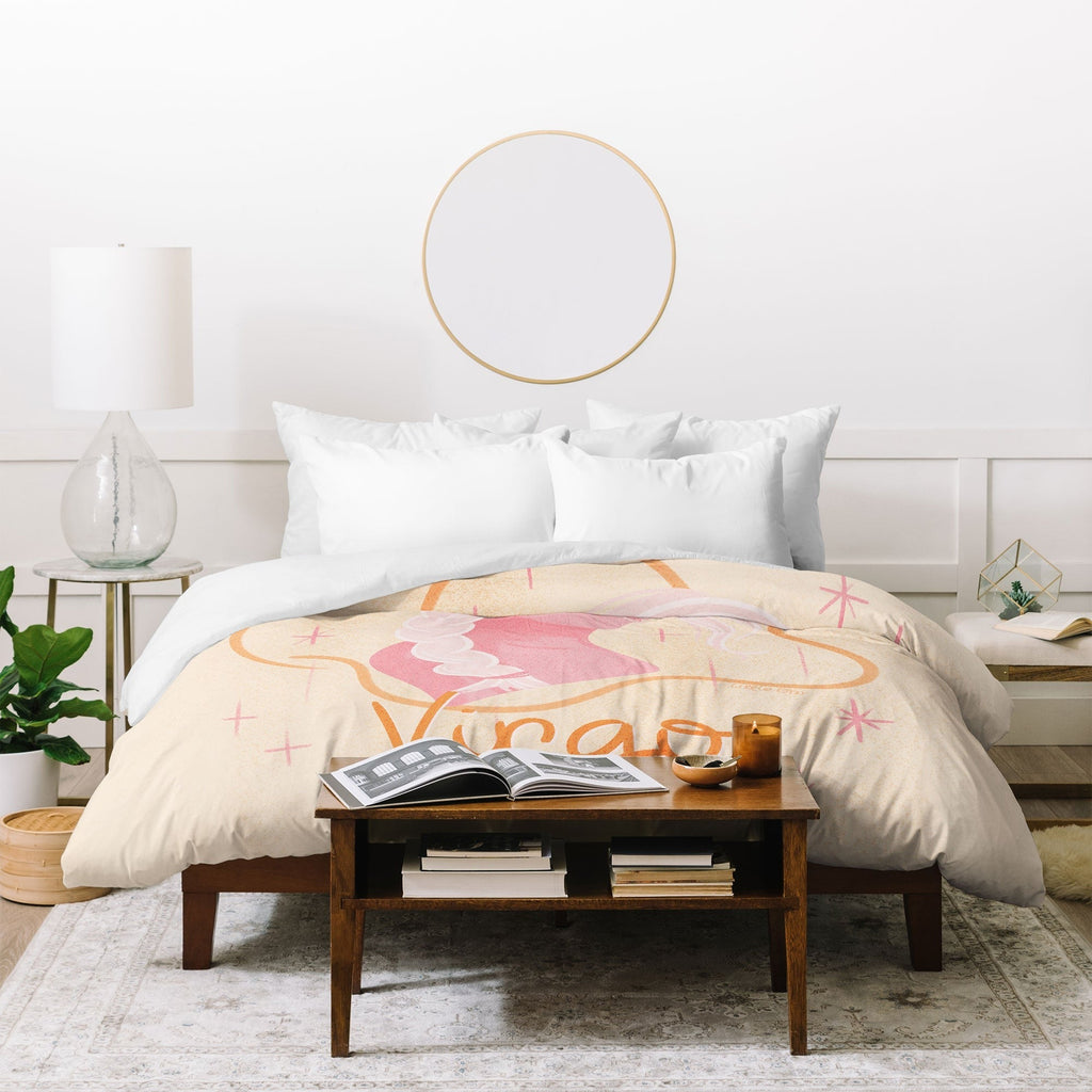 Little Om Zodiac Sign Virgo Duvet Cover