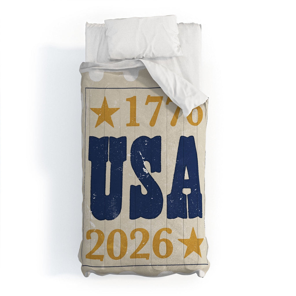 DENY Designs USA Stamp Comforter