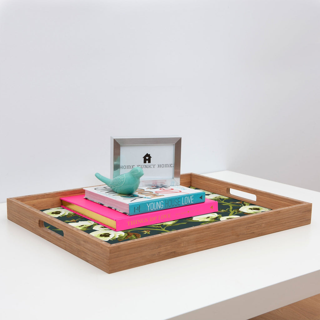 ThirtyOne Illustrations Circa in Olive Rectangular Tray