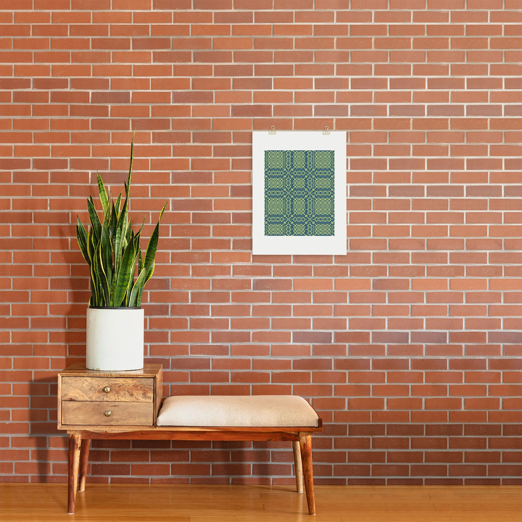 Marta Barragan Camarasa Nostalgic Grid Design Art Print