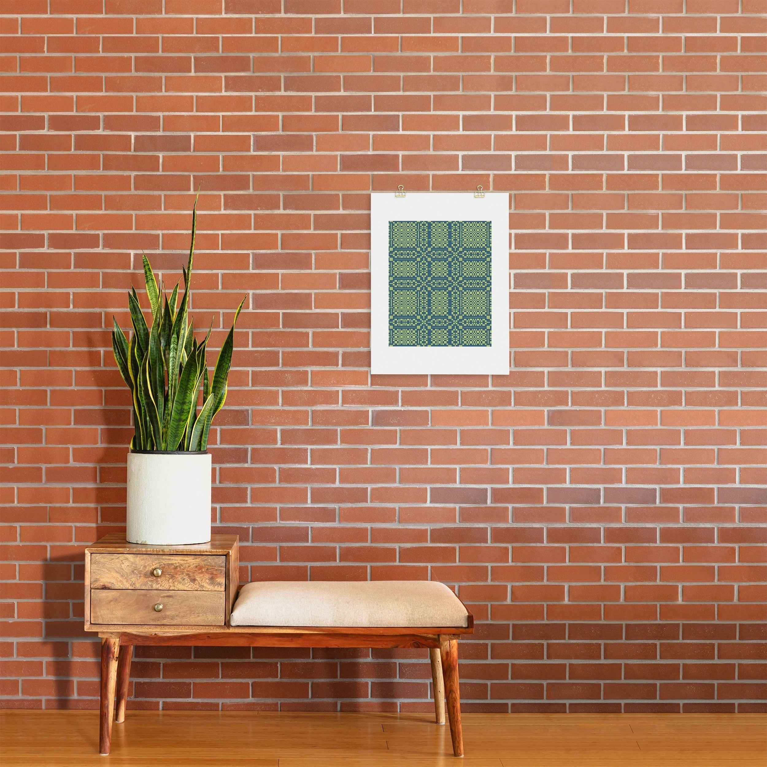 Marta Barragan Camarasa Nostalgic Grid Design Art Print