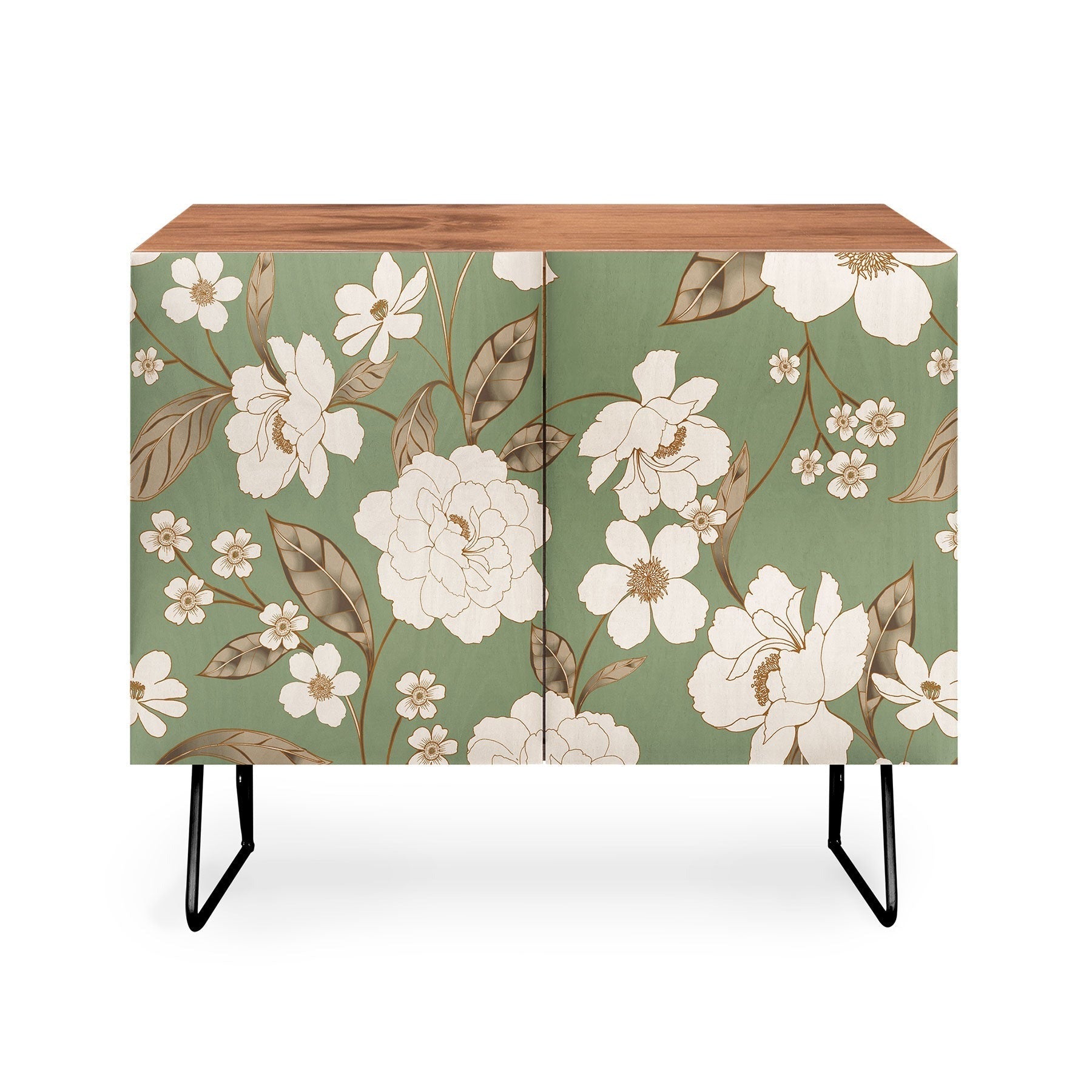 Gabriela Fuente Olive Floral Roberta Credenza