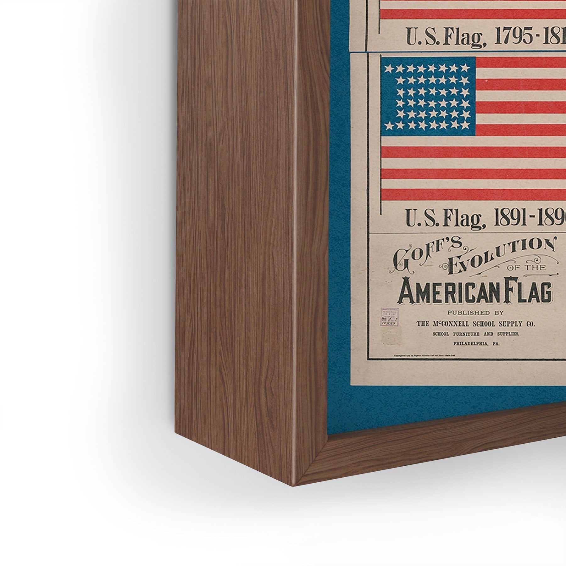 DENY Designs Goff s Evolution of the American Flag Framed Mini Art Print