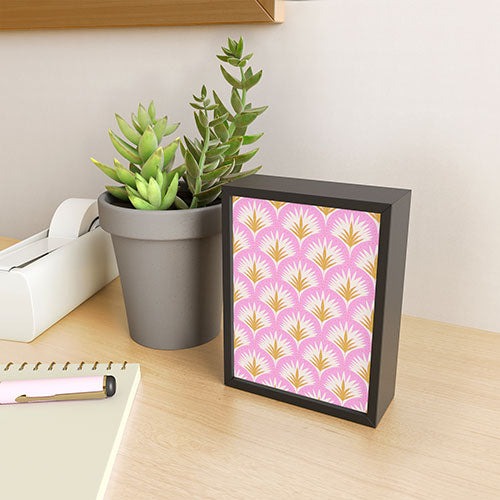Jennifer Labre Pink Palmetto Framed Mini Art Print