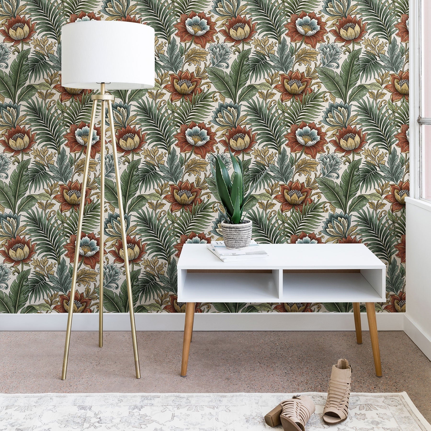 Marta Barragan Camarasa Retro Jungle Garden Wallpaper
