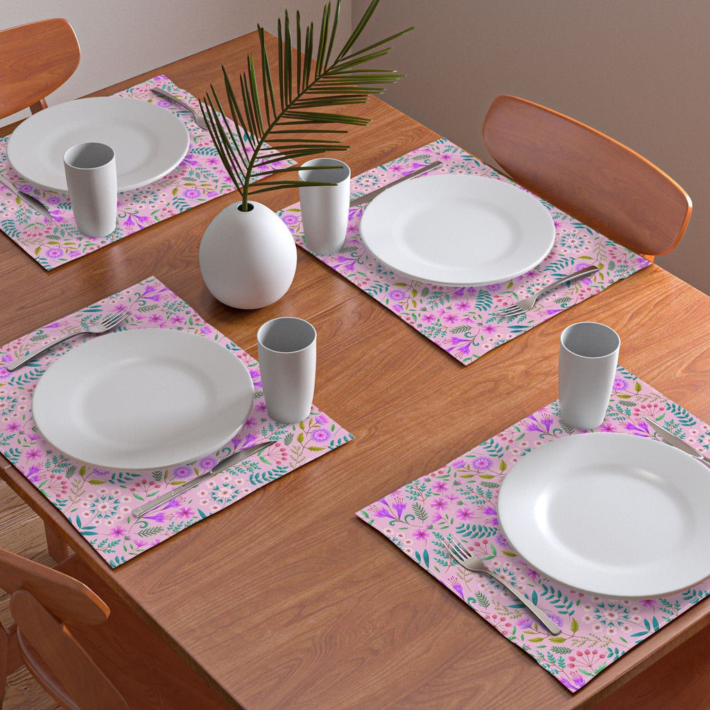 Pimlada Phuapradit Ditsy Purple Floral Half Drop Placemat