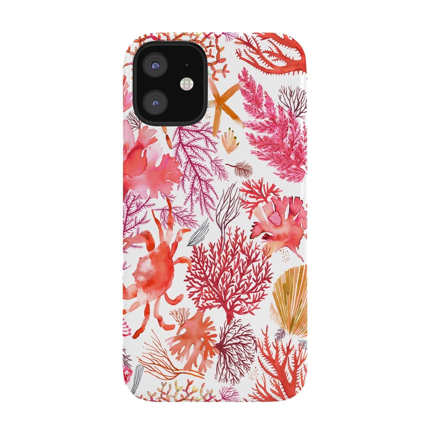 Ninola Design Botanic Retreat Coral Reef Crab Lobster Red Phone Case