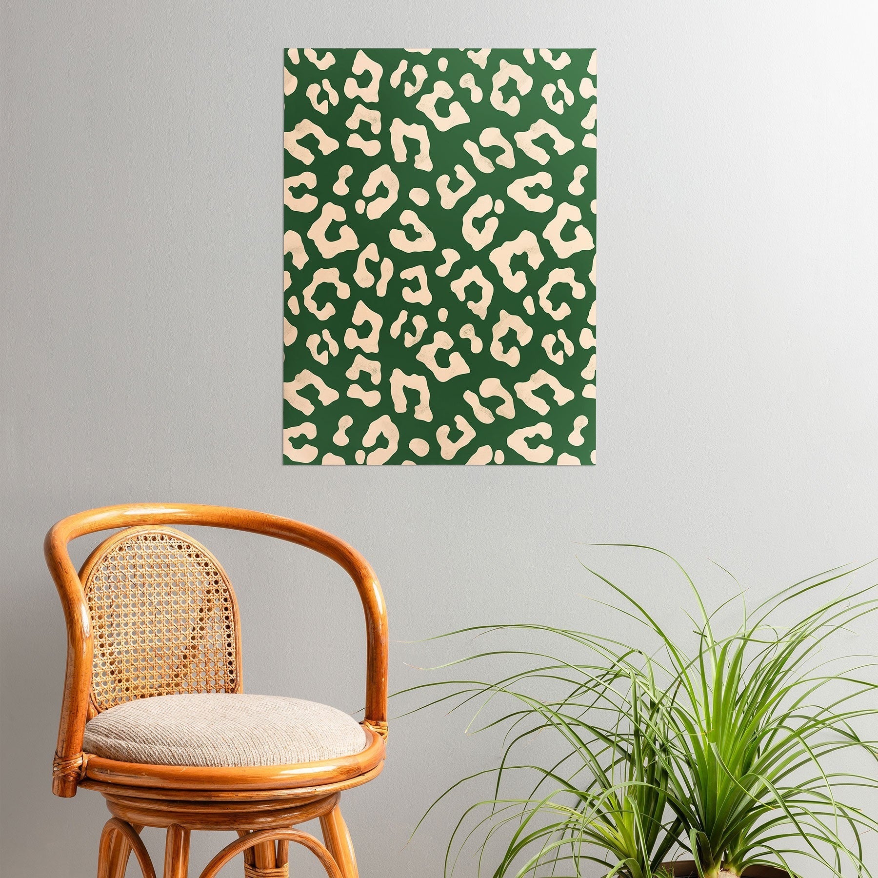 Avenie BR Cheetah Print In Green Poster