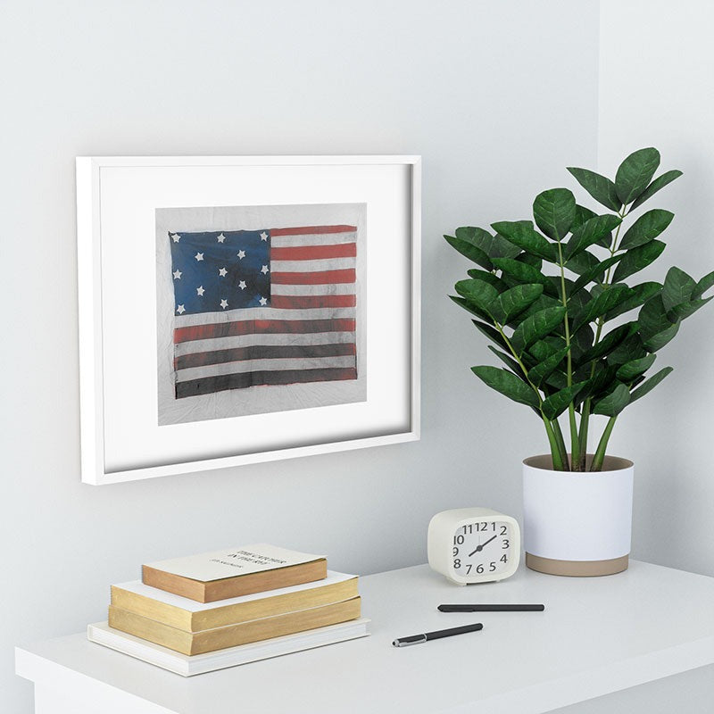 DENY Designs Flag Attributed to Elizabeth Schuyler Hamilton Recessed Framing Rectangle