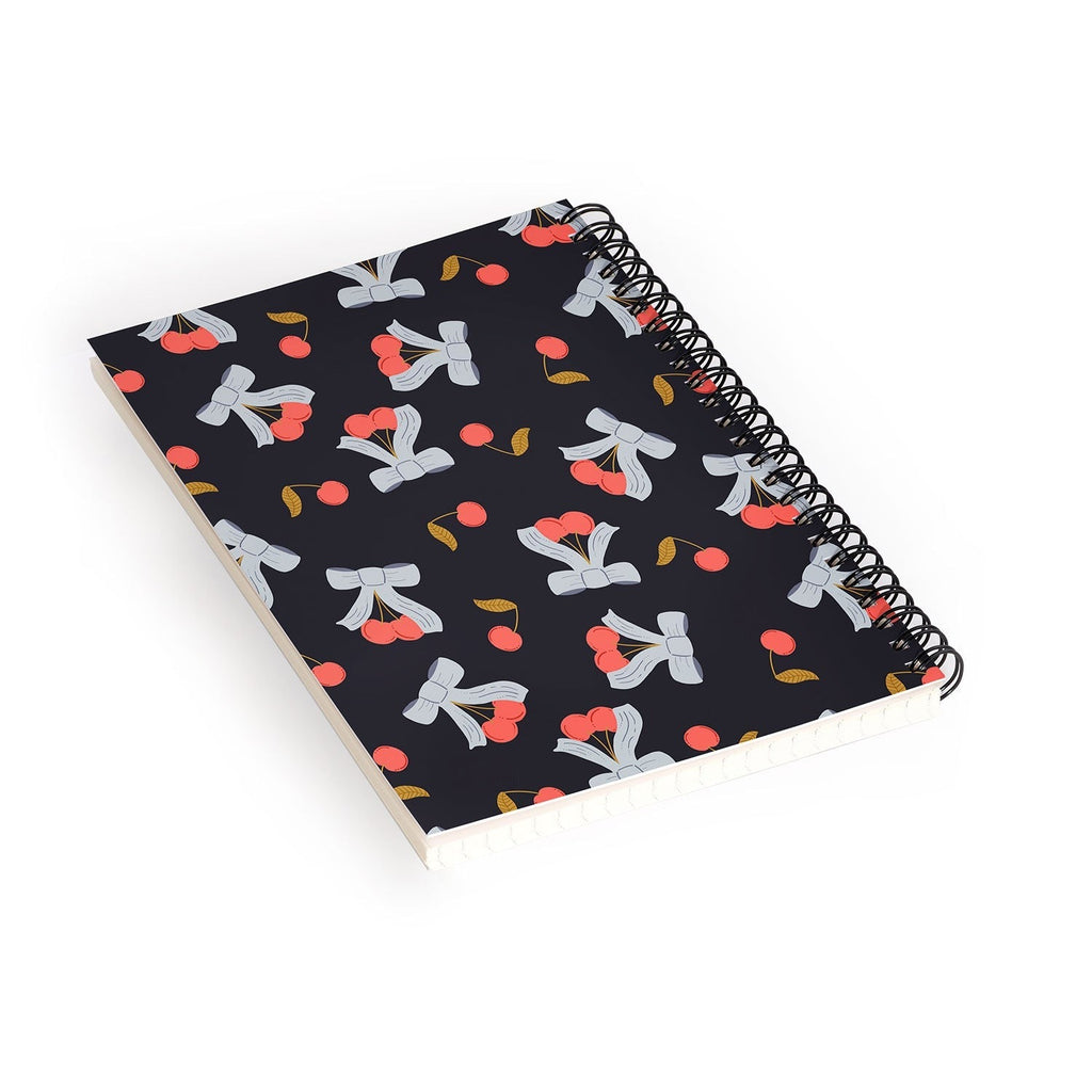 Jennifer Labre Cherries and Bows Spiral Notebook