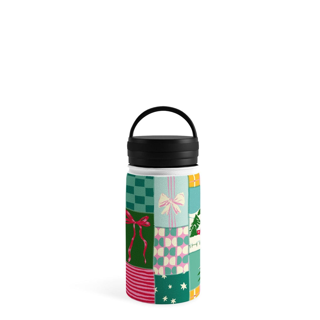 LouBruzzoni Cozy Christmas Patchwork Water Bottle