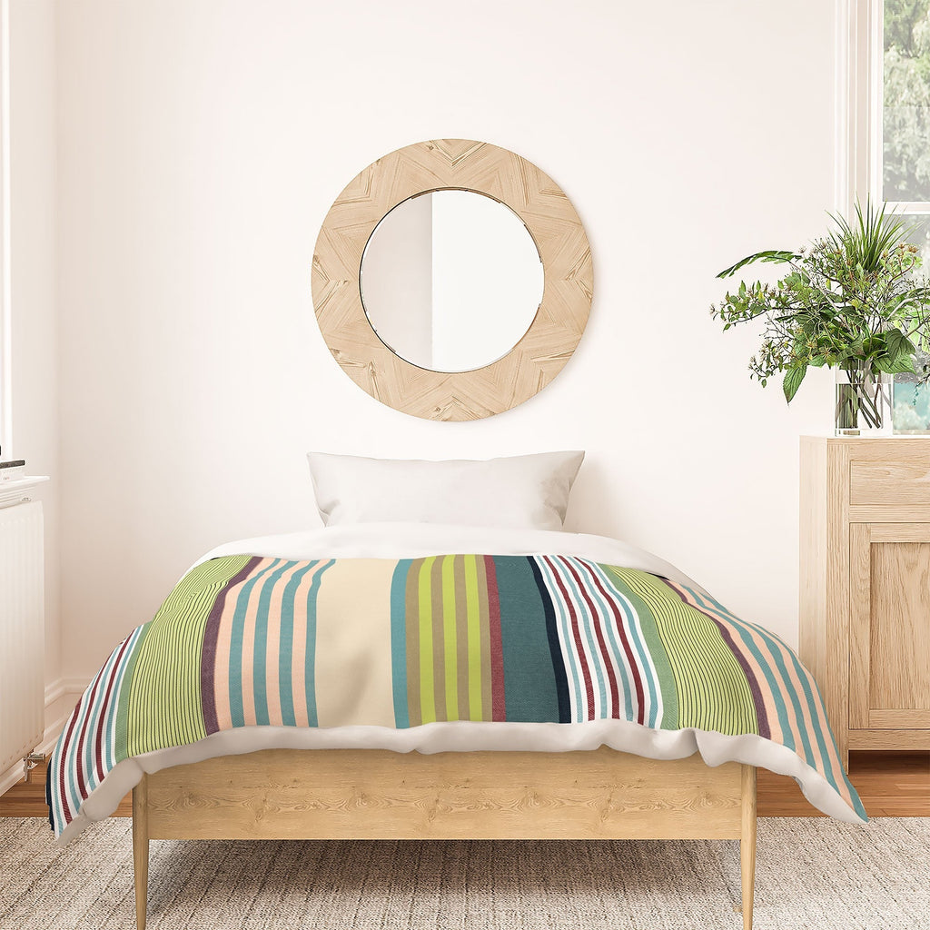 Marta Barragan Camarasa Colorful Stripe Delight Duvet Cover