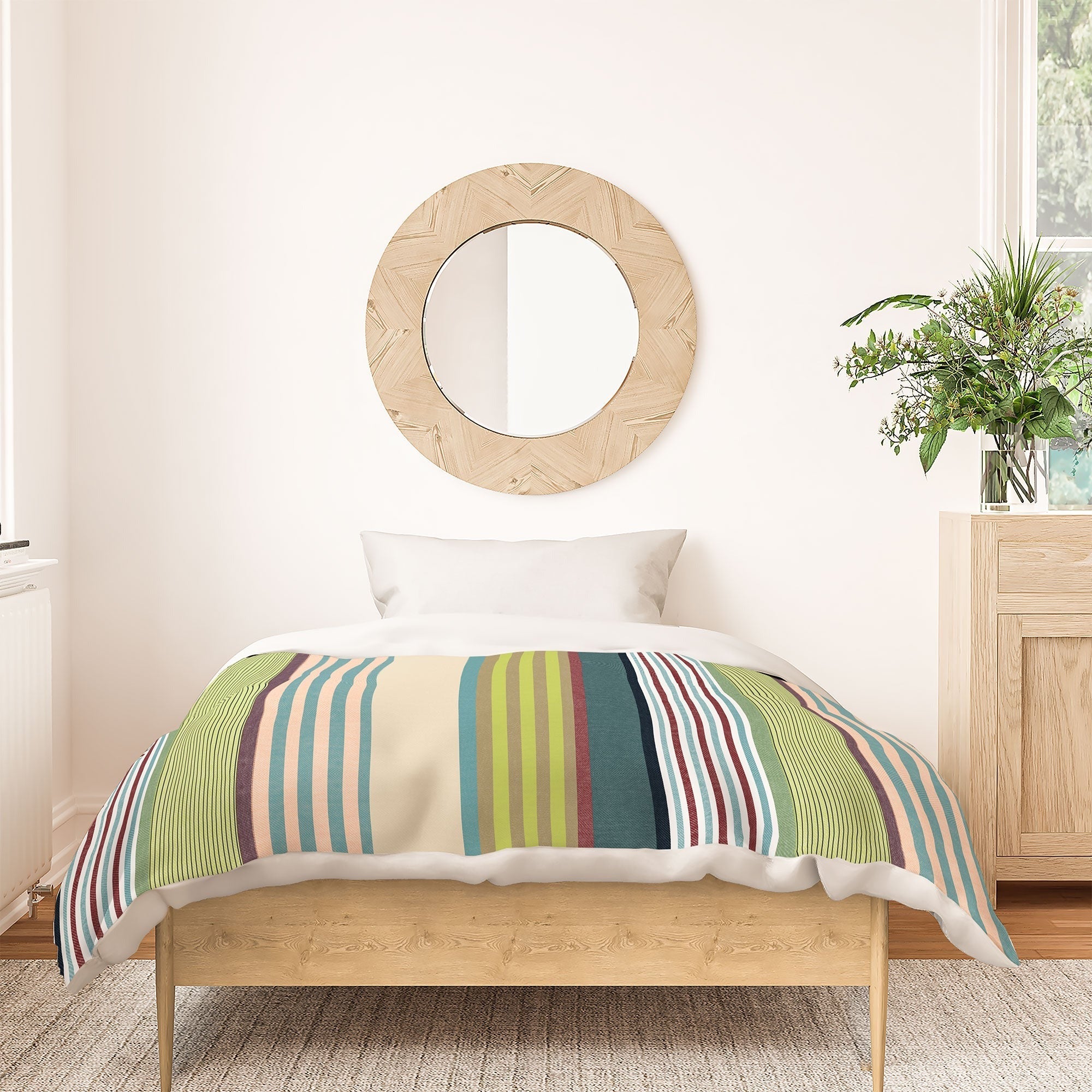 Marta Barragan Camarasa Colorful Stripe Delight Duvet Cover