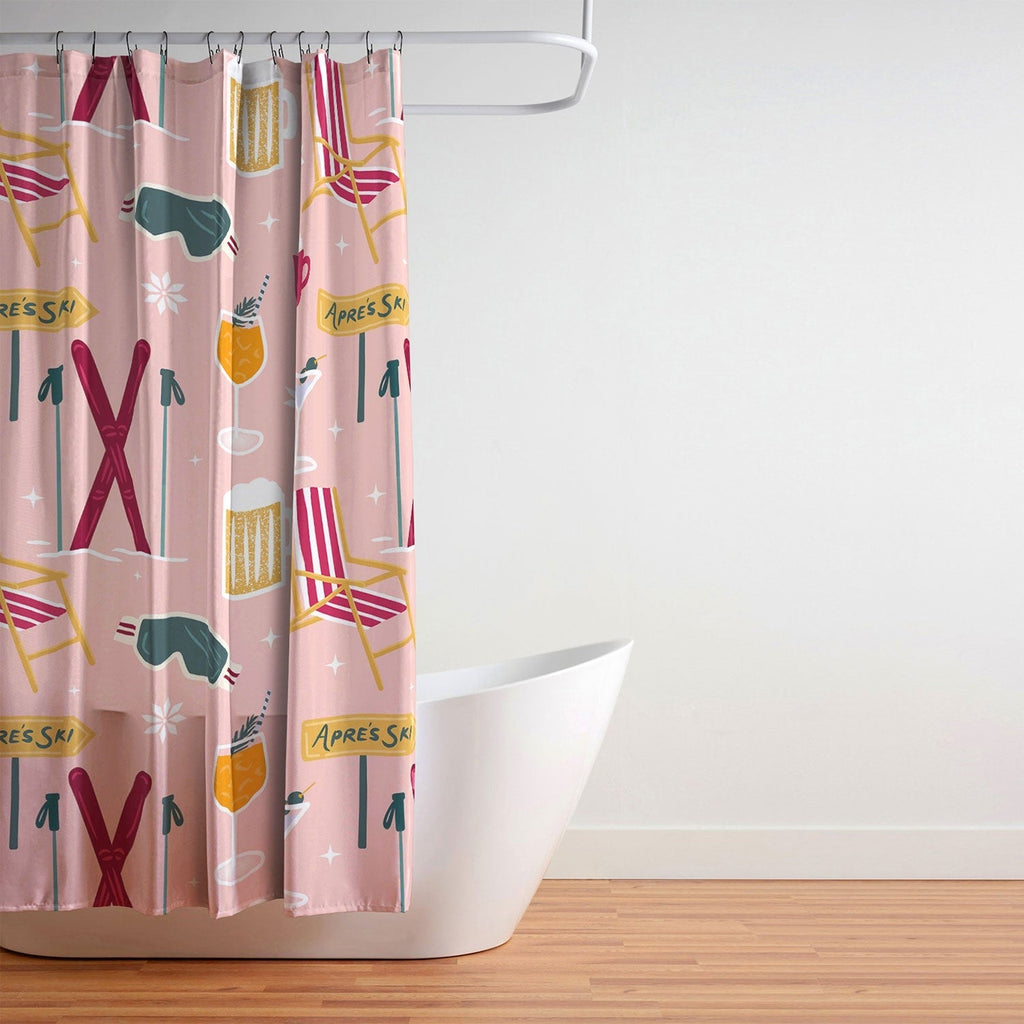 Design by Spark Apres Ski Holiday Shower Curtain