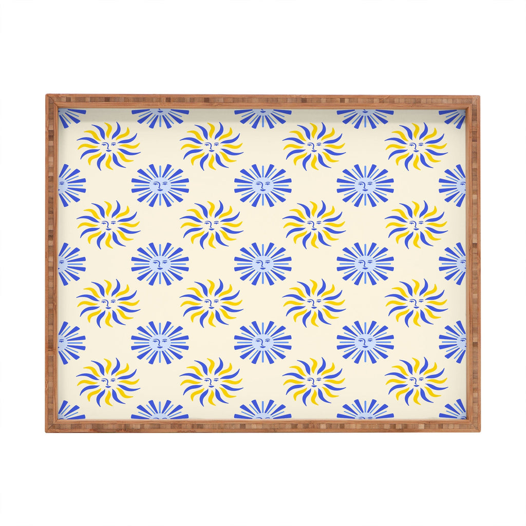 Design by Spark Dolce Vita Radial Sun Flames Rectangular Tray