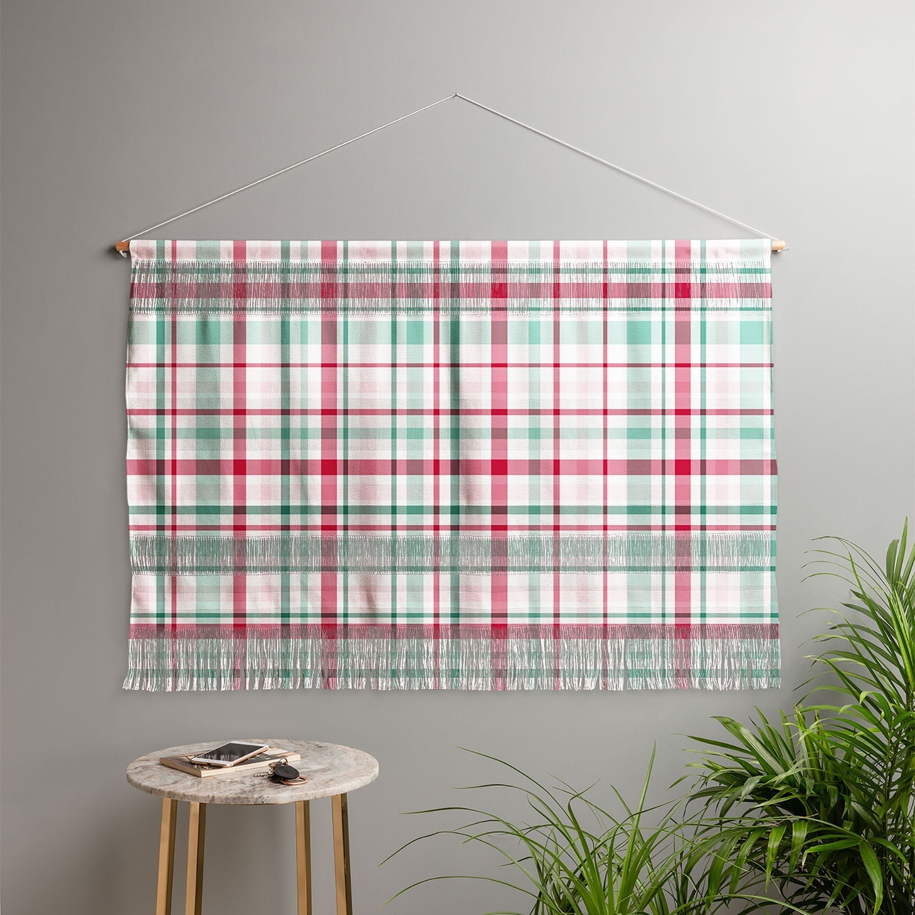 Lisa Argyropoulos Merry Vintage Plaid Wall Hanging Landscape