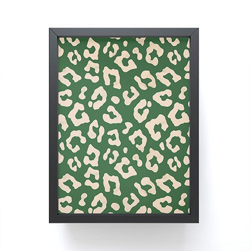 Avenie BR Cheetah Print In Green Framed Mini Art Print