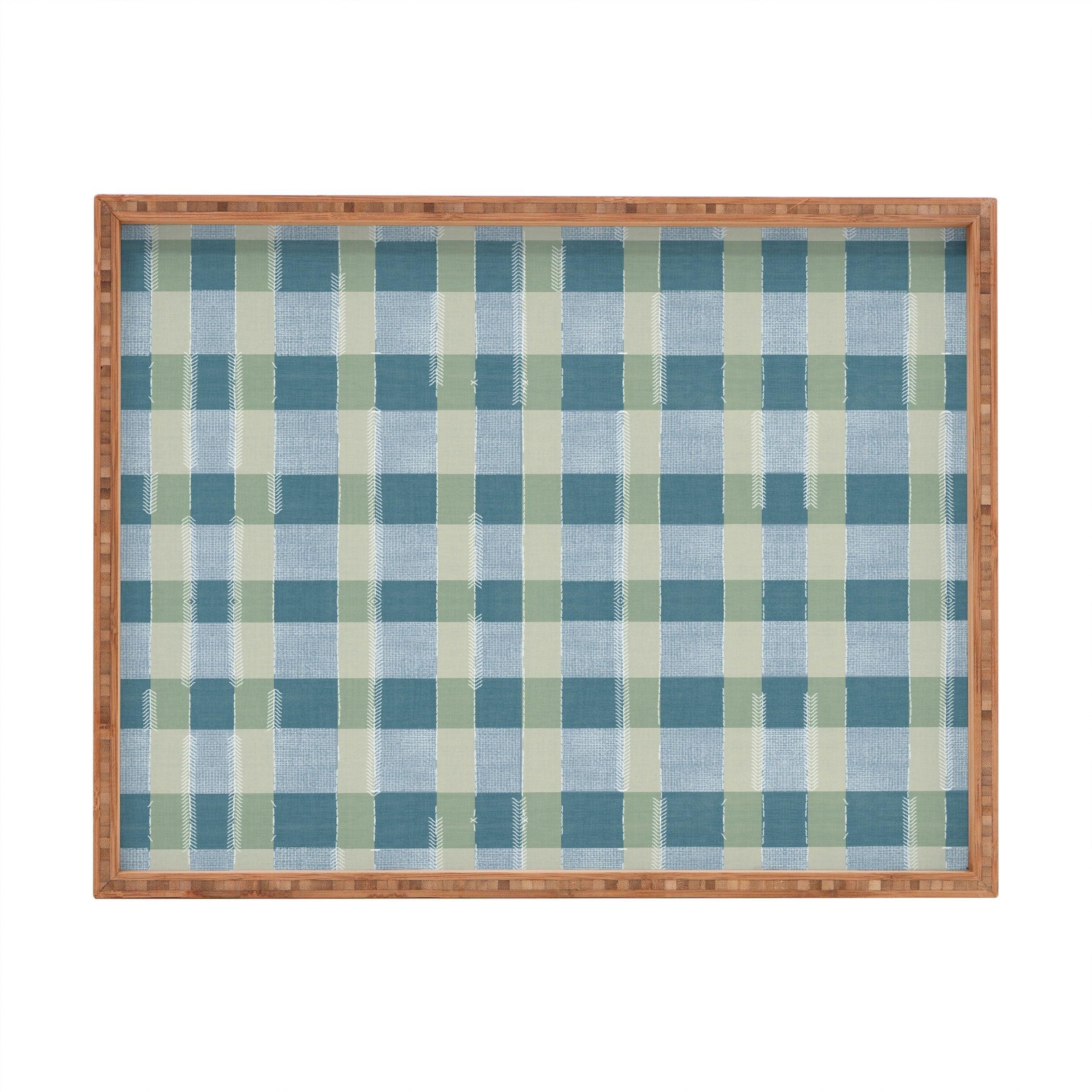 Marta Barragan Camarasa Country Style Checks Rectangular Tray