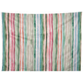 Ninola Design Botanic Retreat Watercolor Stripes Green Orange Red Tapestry