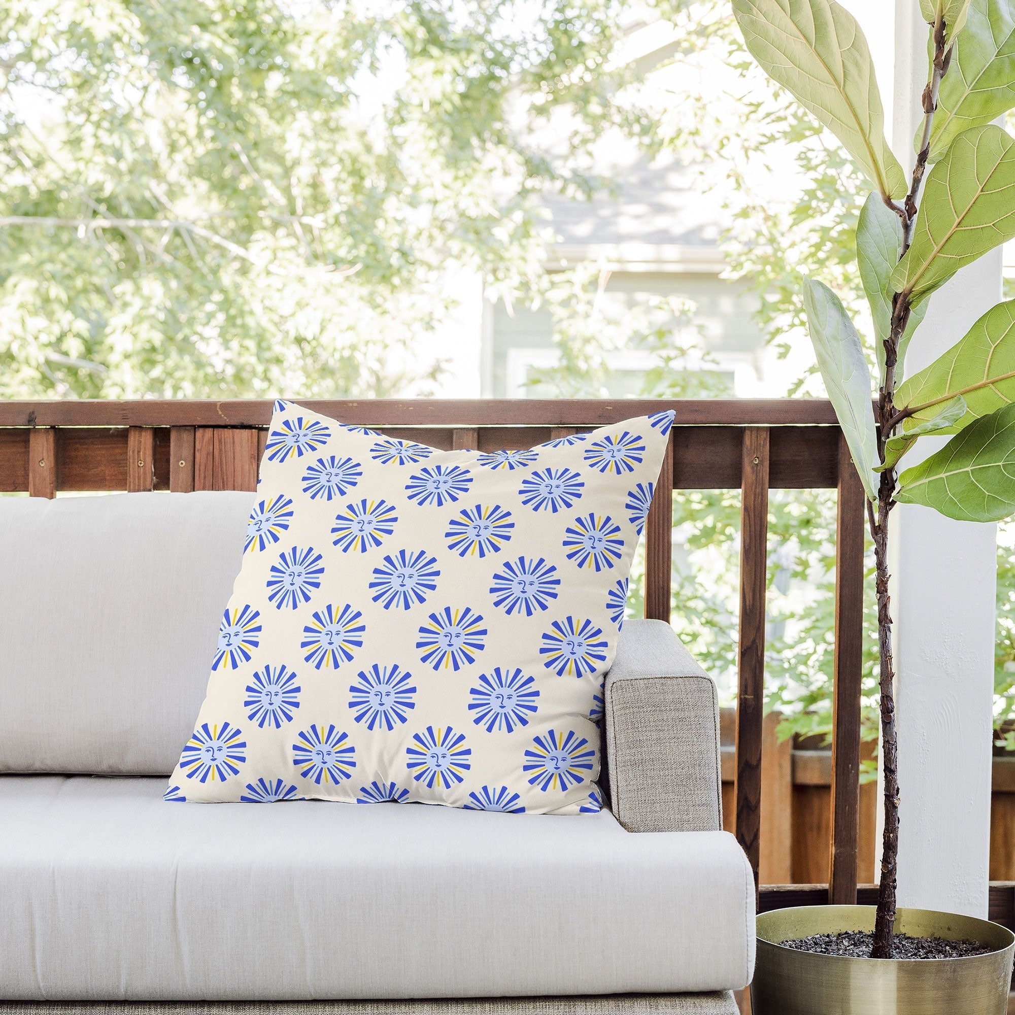 Design by Spark Dolce Vita Radial Sun Outdoor Throw Pillow