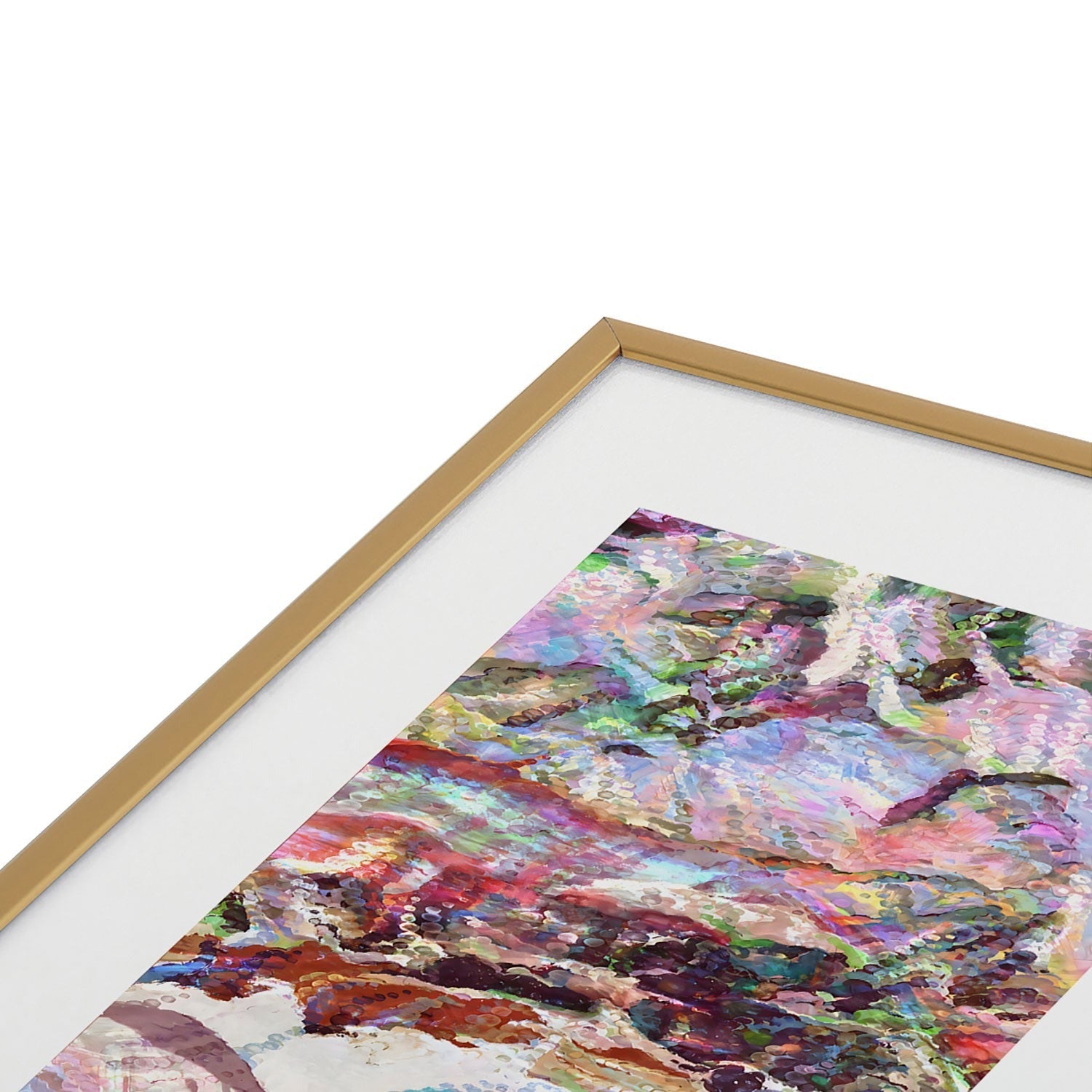 83 Oranges Sequin Haze Metal Framed Art Print