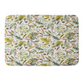 Ninola Design Botanic Retreat Tropical Jungle Leaves Botanical Green Orange Memory Foam Bath Mat