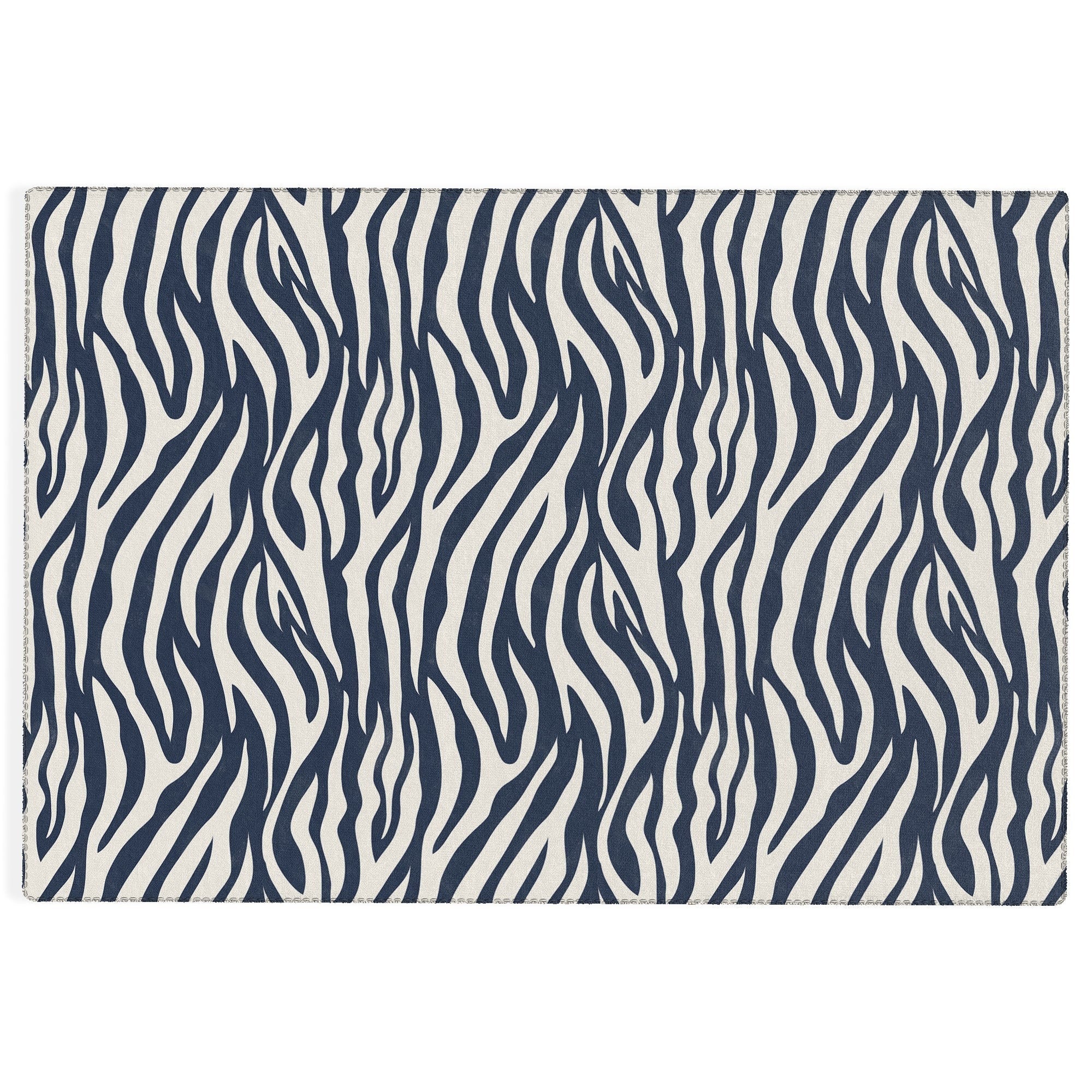 Avenie BR Navy Tiger Stripes Outdoor Rug