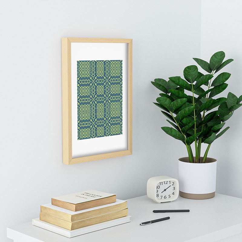 Marta Barragan Camarasa Nostalgic Grid Design Recessed Framing Rectangle
