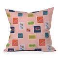 Design by Spark Love Human Made Stamps Outdoor Throw Pillow