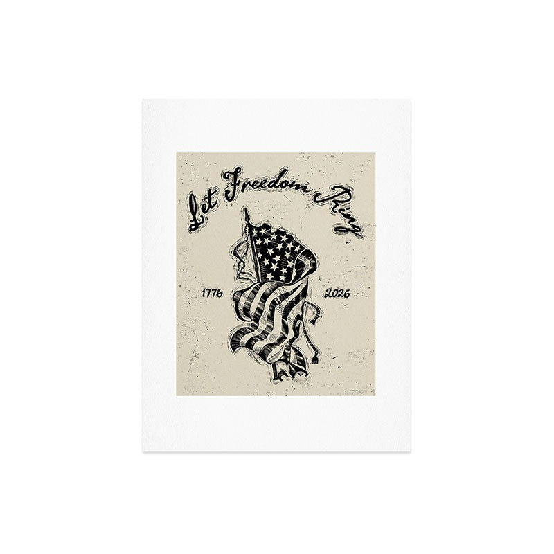 DENY Designs Let Freedom Ring Block Art Print