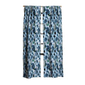 Ninola Design Botanic Retreat Ombre Abstract Watercolor Flowers Blue Navy Blackout Window Curtain