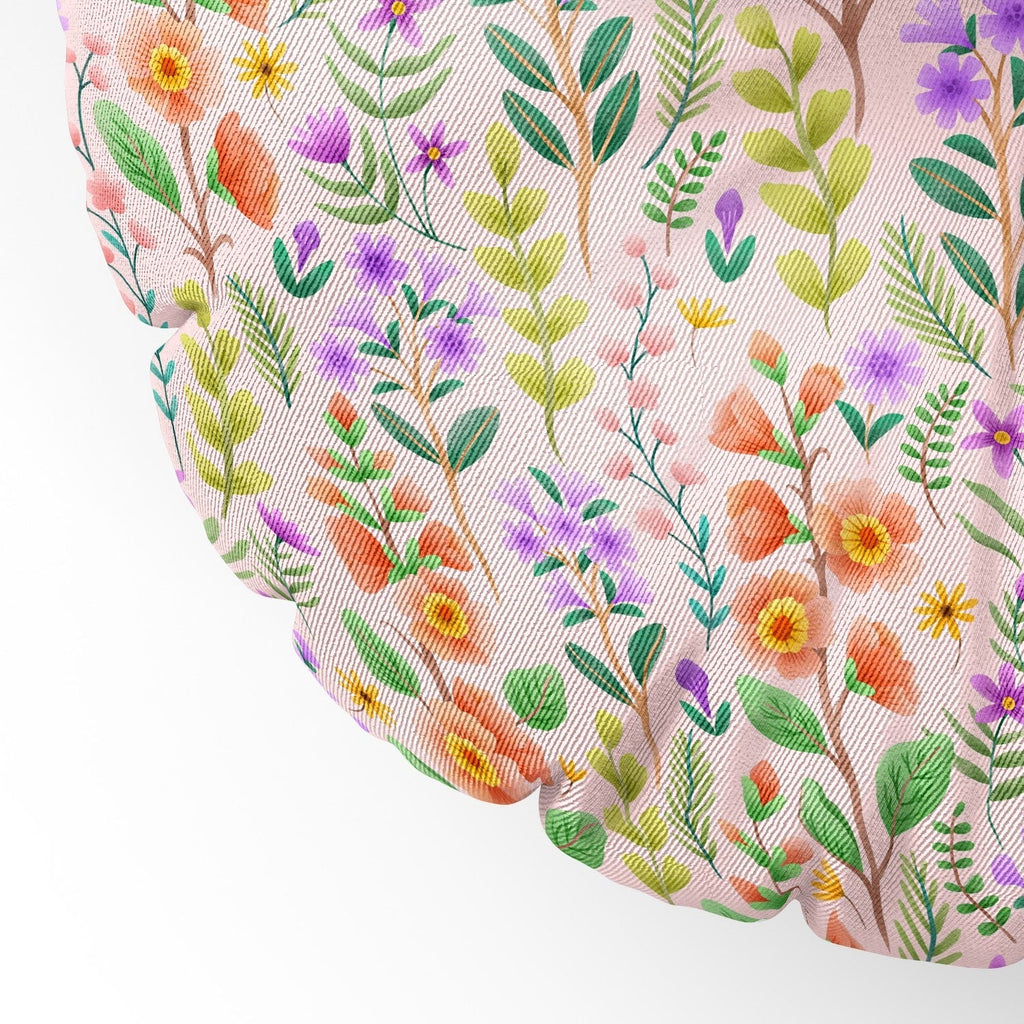 Pimlada Phuapradit Ditsy Spring Floral Floor Pillow Round
