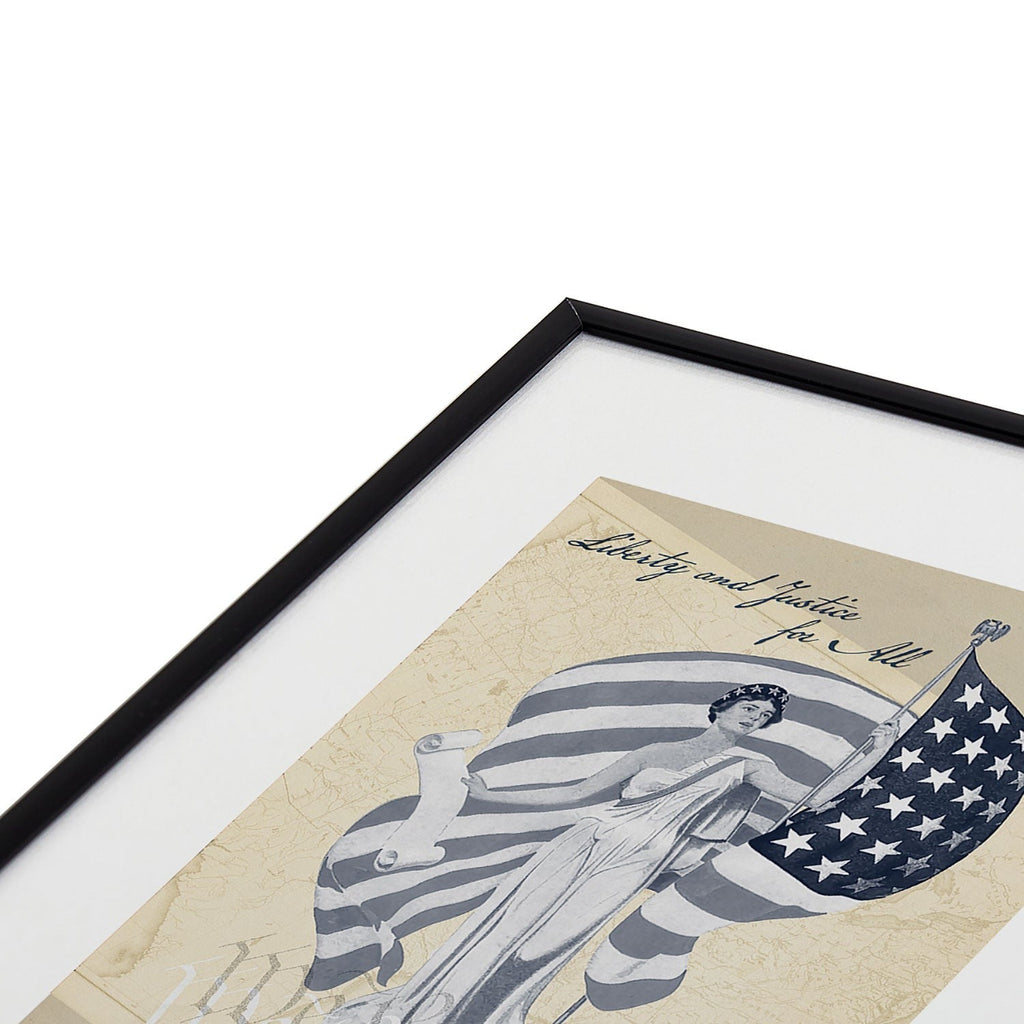 DENY Designs Liberty and Justice Woman Metal Framed Art Print