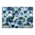 Ninola Design Botanic Retreat Ombre Abstract Watercolor Flowers Blue Navy Outdoor Rug