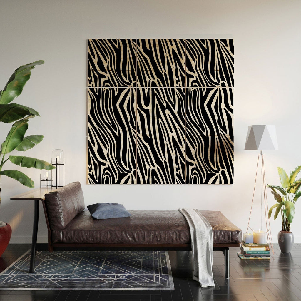 Jennifer Labre Wild Zebra Wood Wall Mural