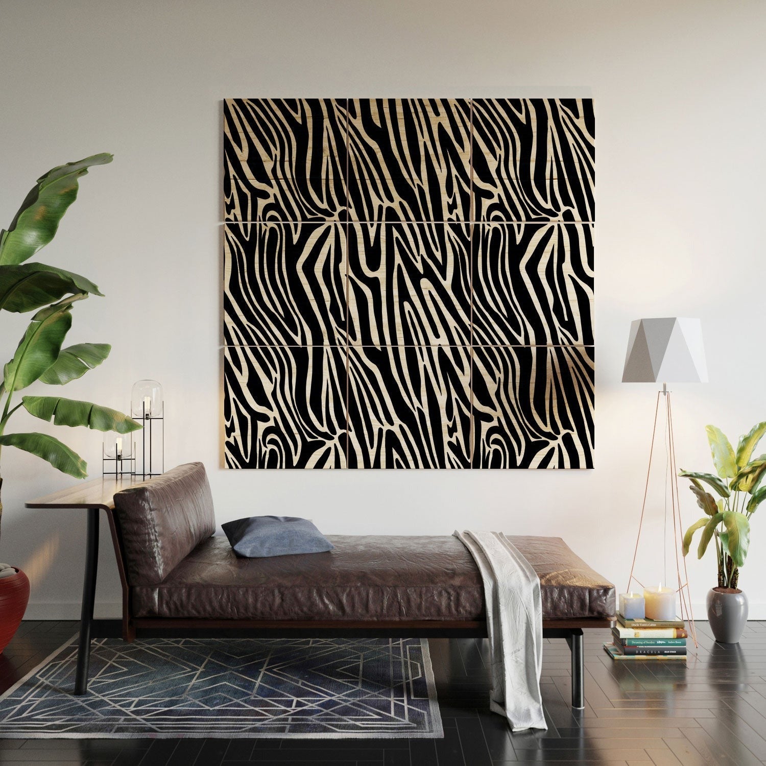 Jennifer Labre Wild Zebra Wood Wall Mural